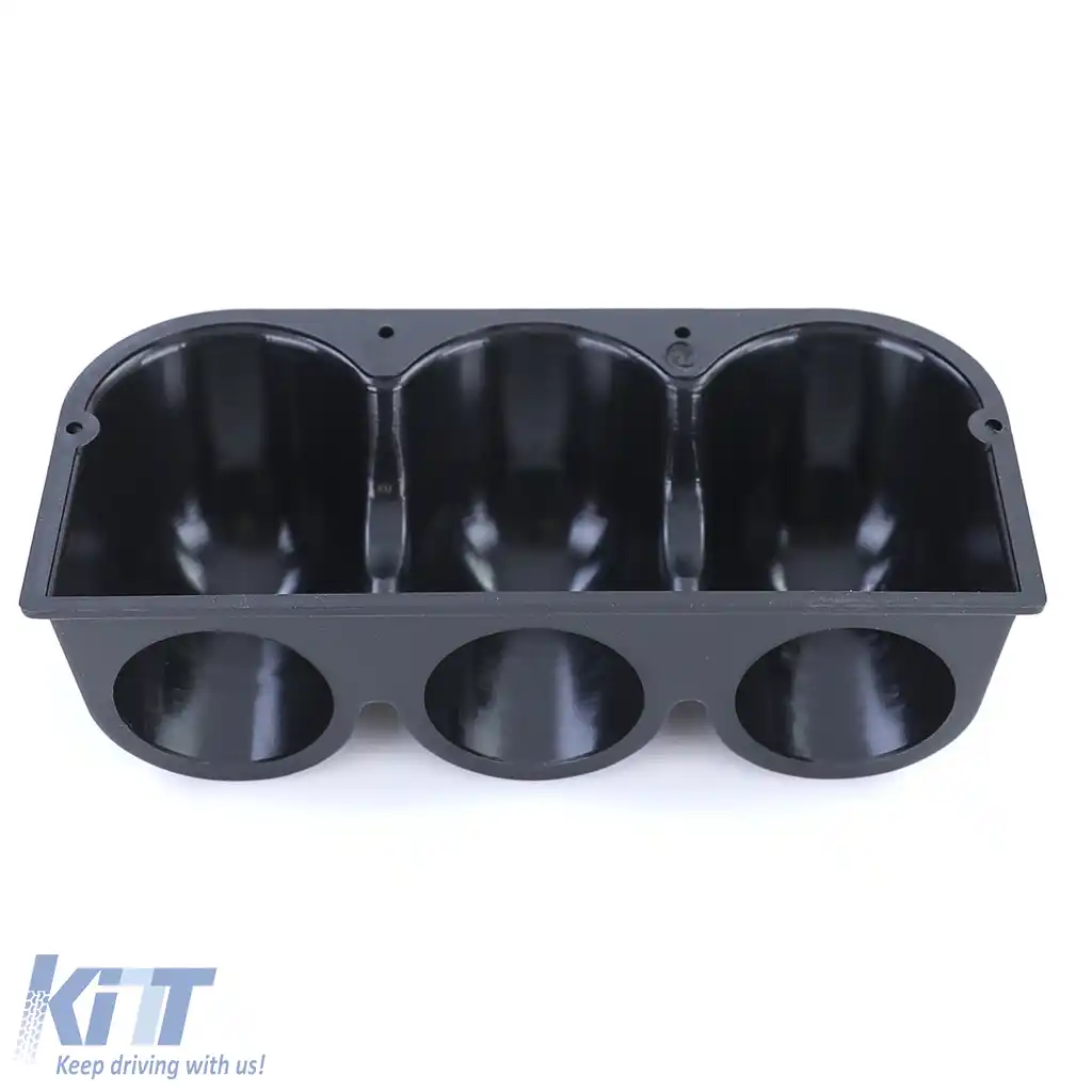 Montaj pentru tabloul de bord pentru 3 manometre suplimentare de 52mm, negru mat-image-6191437