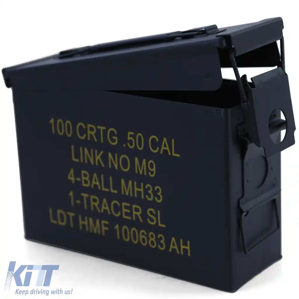 Munitionskiste Ammo Box Metallkiste Transport Metallbox 275x97x185mm schwarz-image-6197311