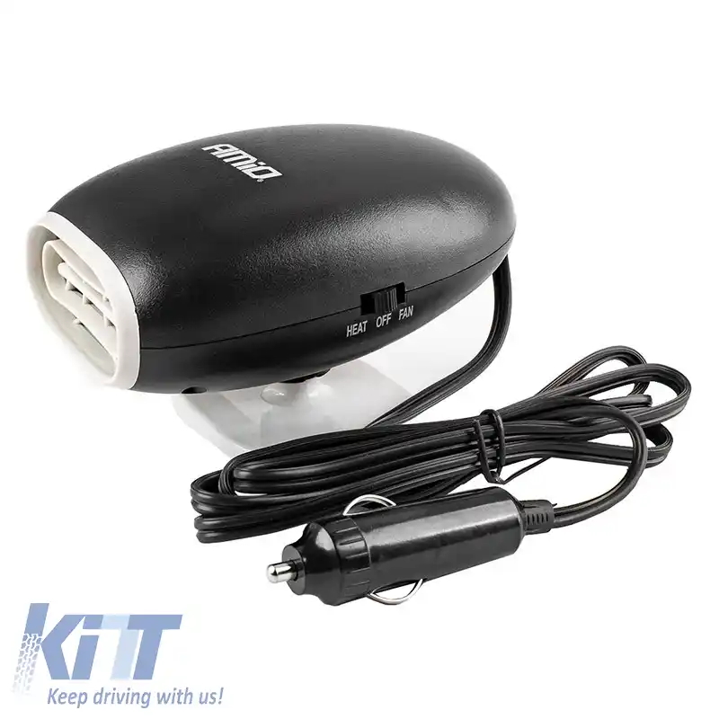 Încălzitor auto / dezghețător cu priză pentru brichetă 12 Volți 150 Watt 13 Amperi Culoare Negru / Alb Amio 02900, CH-09-image-6306194
