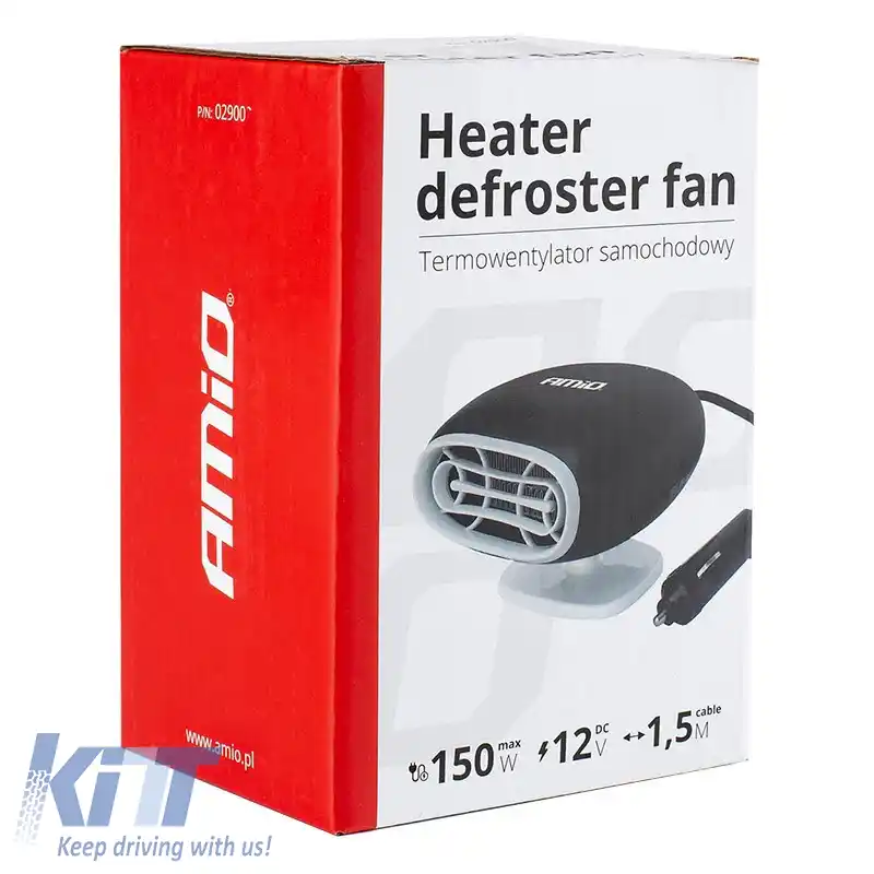Încălzitor auto / dezghețător cu priză pentru brichetă 12 Volți 150 Watt 13 Amperi Culoare Negru / Alb Amio 02900, CH-09-image-6306196
