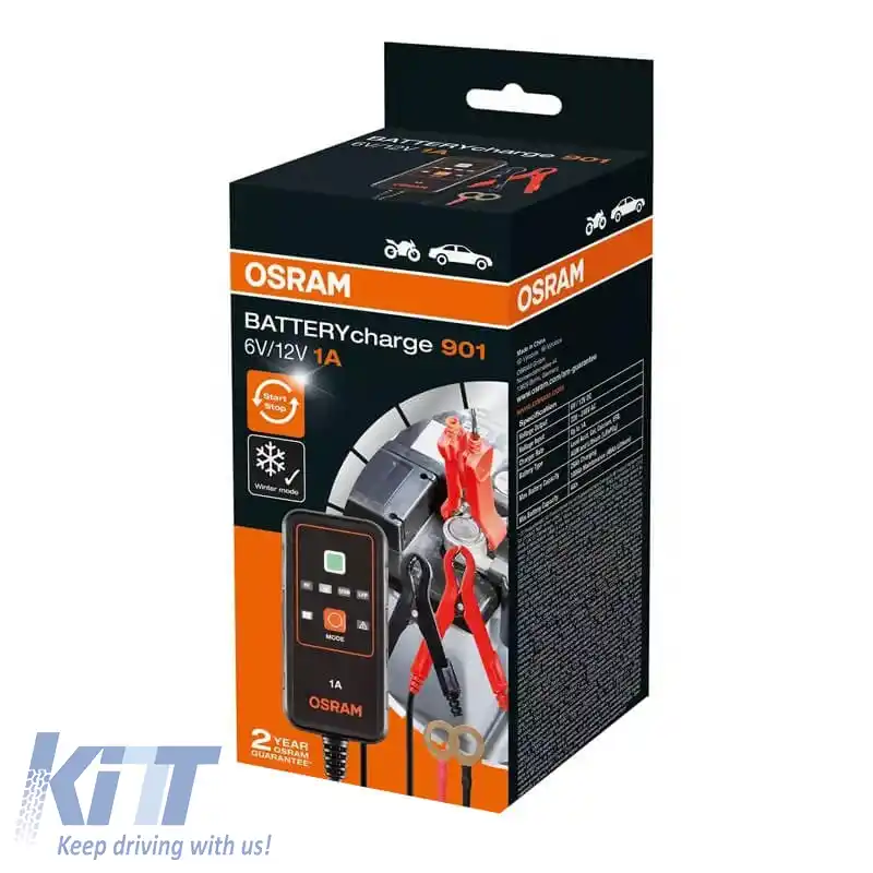 Încărcător de baterie auto și moto Osram 901 6/12 Volți 1 Amper-image-6319381