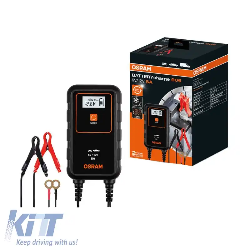 Încărcător de baterie auto și moto Osram 906 6/12 Volt 6 Amperi