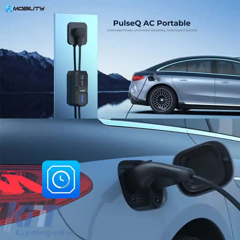 Încărcător electric pentru mașini, monofazat, cu 7 pini, 16A, 3.7 kW, 5 metri, Tip 2, Topdon PulseQ AC portabil-image-6315446