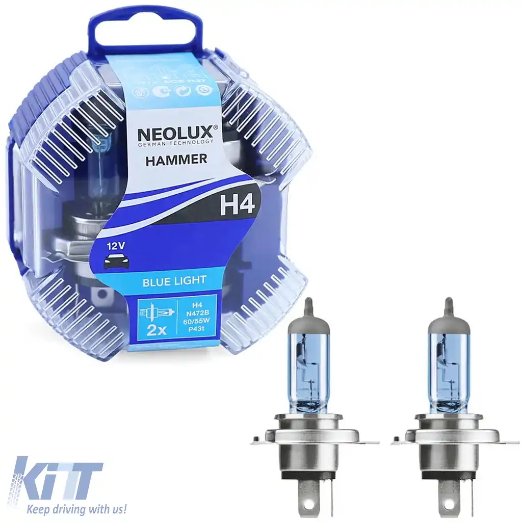 NEOLUX Osram H4 Lămpi cu Halogen Blue Light 60/55W 12V Aspect Xenon 2 Bucăți