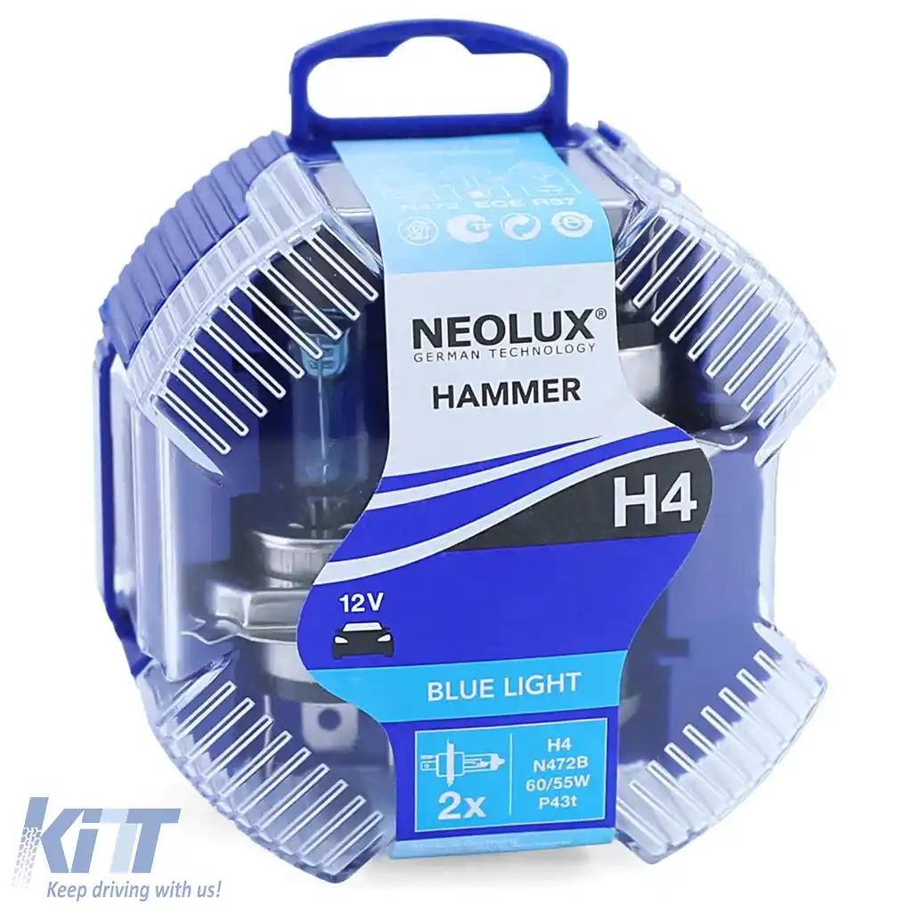 NEOLUX Osram H4 Lămpi cu Halogen Blue Light 60/55W 12V Aspect Xenon 2 Bucăți-image-6191912