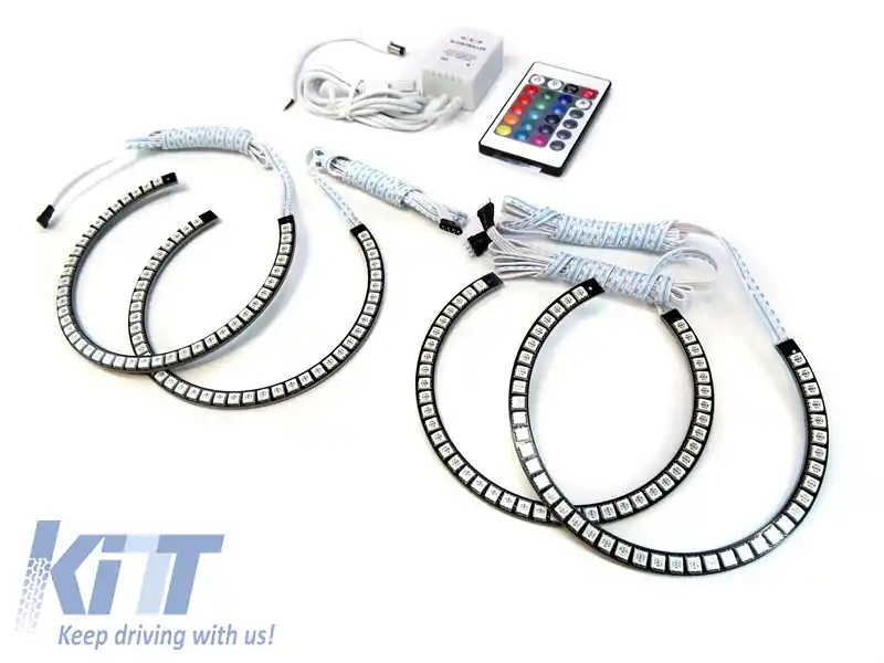 Ochi îngeri RGB autopro potriviți pentru BMW Seria 3 E36 1990-1998 sedan/combinate/coupe/compact, Seria 5 E39 1995-2000, Seria 7 E38 1994-2001