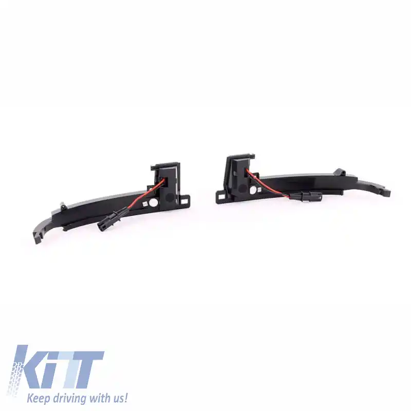 Oglindă Led potrivită pentru Audi A3 8P 08-10 / A4 A5 B8 07-09 / A6 C6 08-10 / A8 07-10 / Q3 07-17 Dynamic Canbus Negru/Fum 2 Pcs-image-6293379