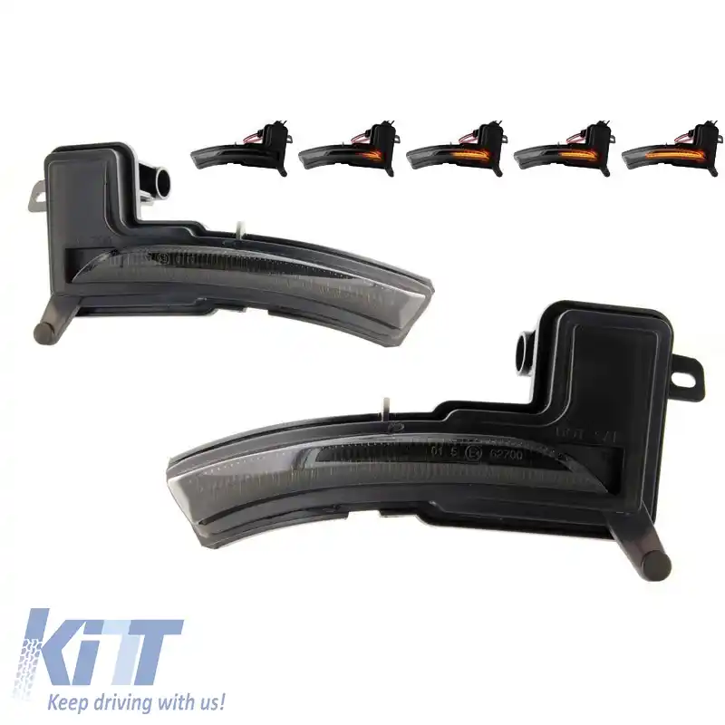 Oglindă Led potrivită pentru Renault Clio IV 16-19 / Captur 17-20 / Nissan Micra 17+ Dynamic Led Smoke 2 Pcs-image-6296947
