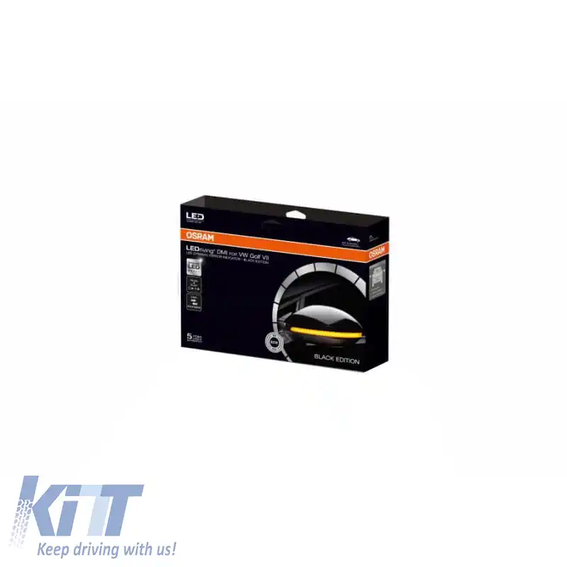 Oglindă Led potrivită pentru VW Golf 7 VII / 7.5 FL / Touran II Osram Dynamic Black 2 Pcs-image-6293342