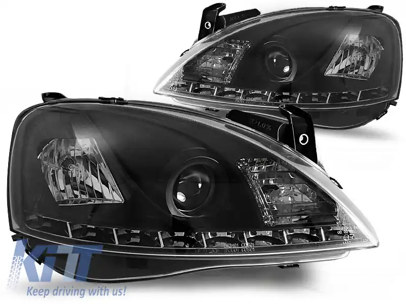 OPEL CORSA C 11.00-09.06 DAYLIGHT NEGRU