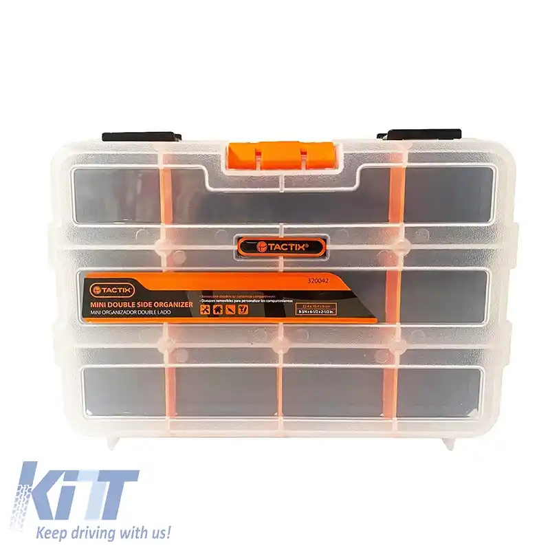 Organizator Compartiment Unelte Ajustabil Transparent 22.4x16.4x6cm Tactix 320042-image-6308405