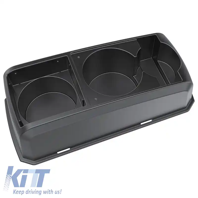 Organizer pentru spațiul dintre scaunele auto cu suport dublu pentru pahare Negru 22527-image-6296754