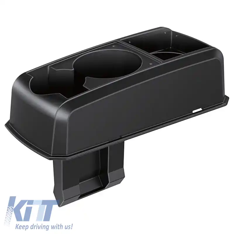 Organizer pentru spațiul dintre scaunele auto cu suport dublu pentru pahare Negru 22527-image-6296755
