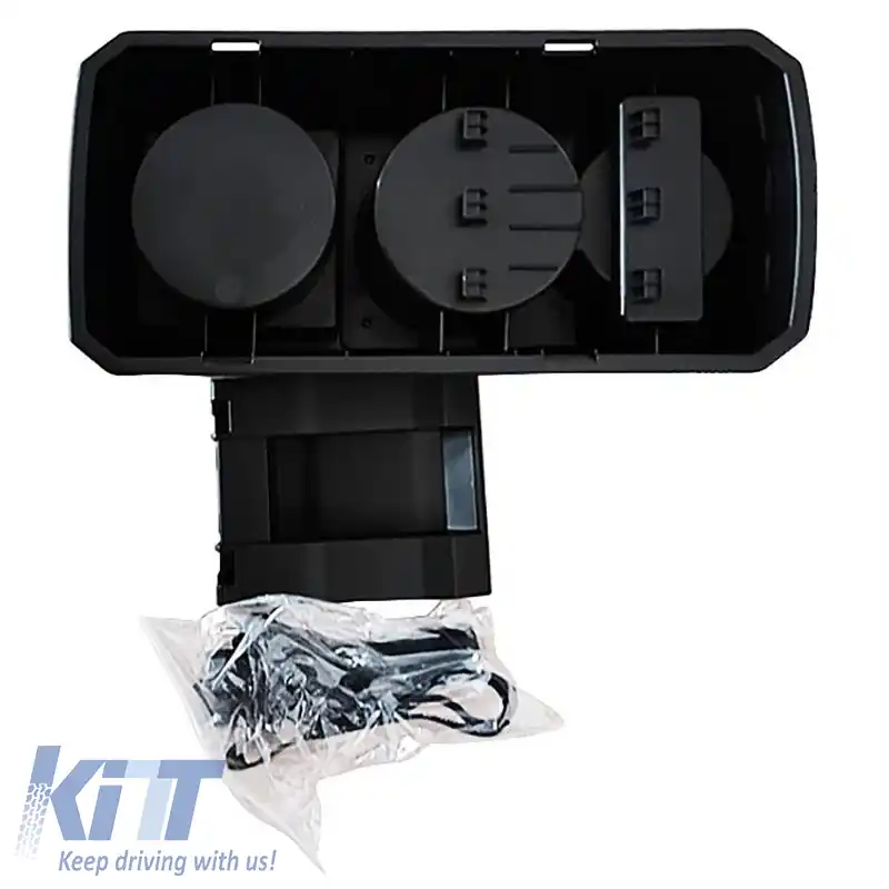 Organizer pentru spațiul dintre scaunele auto cu suport dublu pentru pahare Negru 22527-image-6296756
