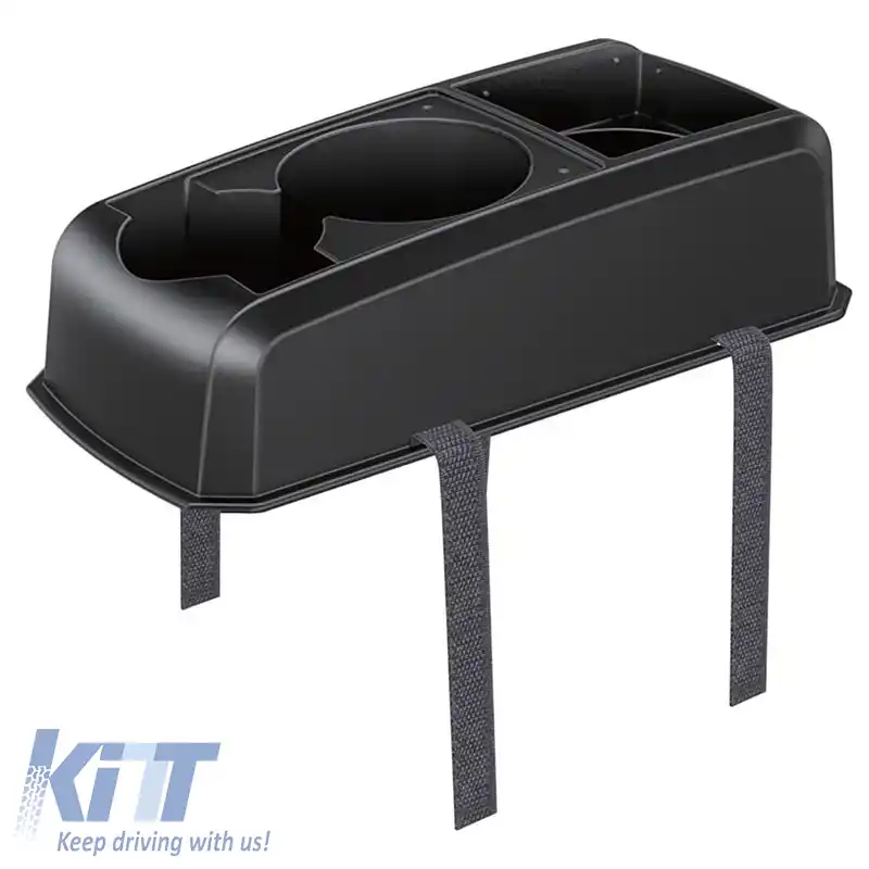 Organizer pentru spațiul dintre scaunele auto cu suport dublu pentru pahare Negru 22527-image-6296757
