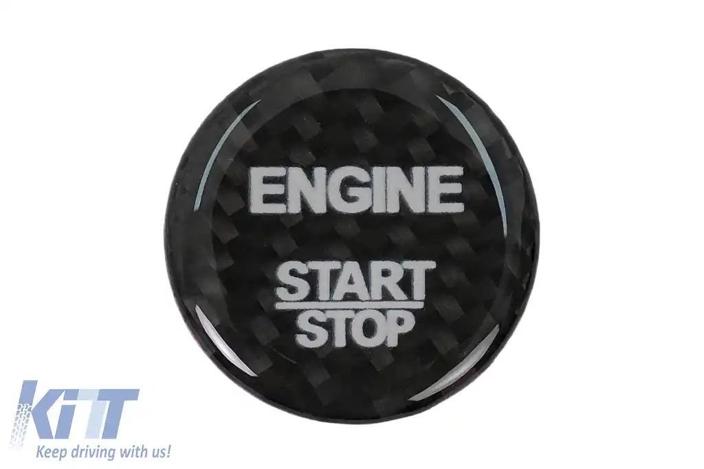 Ornament Buton Pornire compatibil cu Mercedes A-Class W176 (2012-2017) B-Class W246 (2012-2017) C-Class W205 (2015-2017) W204 (2008-2014) Real Carbon