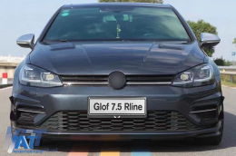 Ornamente bara fata flapsuri compatibil cu VW Golf 7.5 R Hatchback (2017-2020) Carbon Look-image-6091656