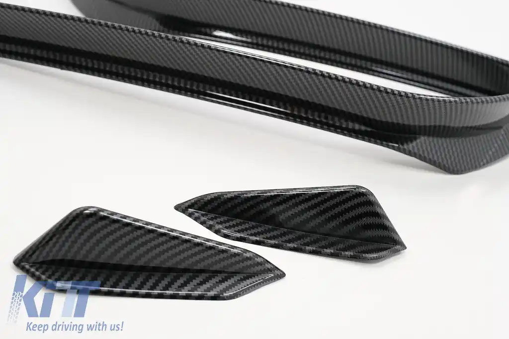 Ornamente bara fata flapsuri compatibil cu VW Golf 7.5 GTI 5G Hatchback (2017-2020) Carbon Look-image-6091133