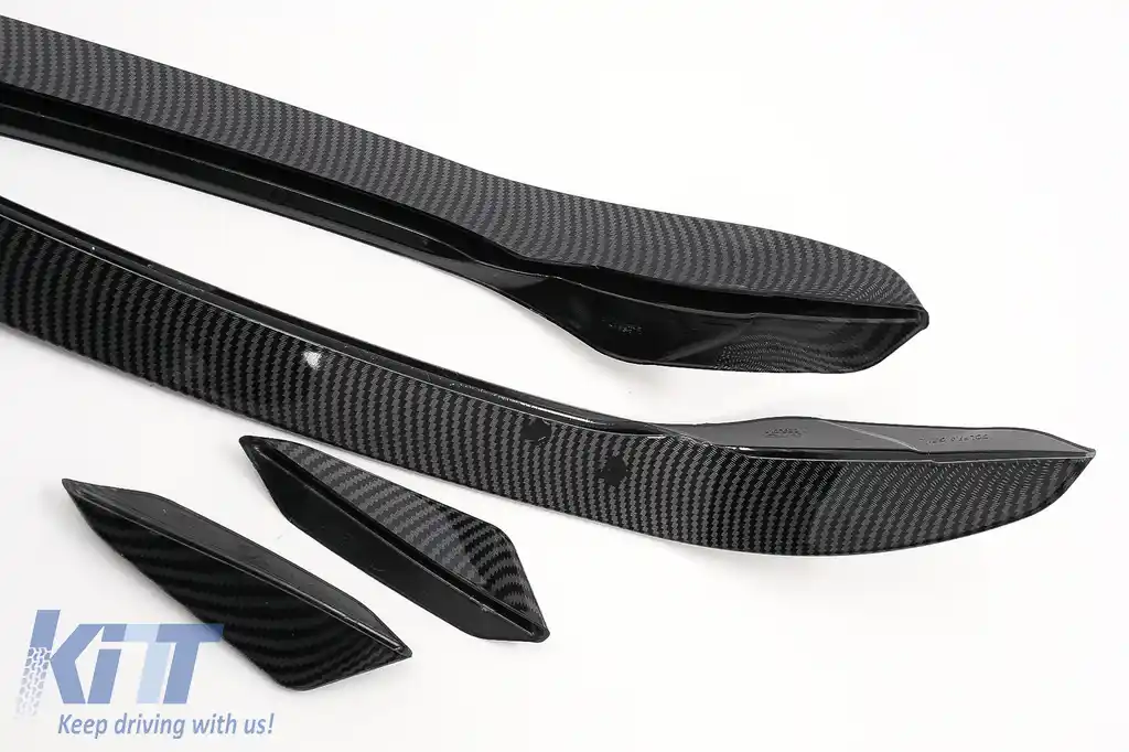 Ornamente bara fata flapsuri compatibil cu VW Golf 7.5 GTI 5G Hatchback (2017-2020) Carbon Look-image-6091135