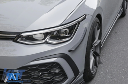 Ornamente bara fata flapsuri compatibil cu VW Golf 8 Mk8 MQB GTI / R-Line (2020-Up) Carbon Look-image-6091537