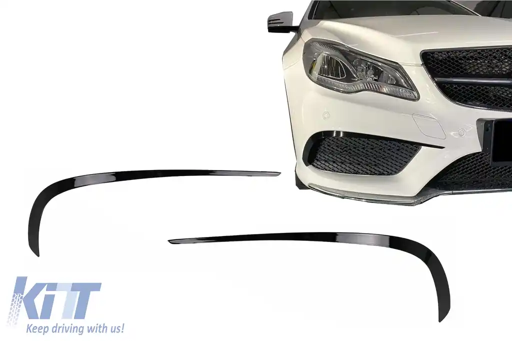 Ornamente bara fata flapsuri compatibil cu Mercedes E-Class C207 Coupe A207 Cabriolet Facelift Sport Line (2013-2017) Negre