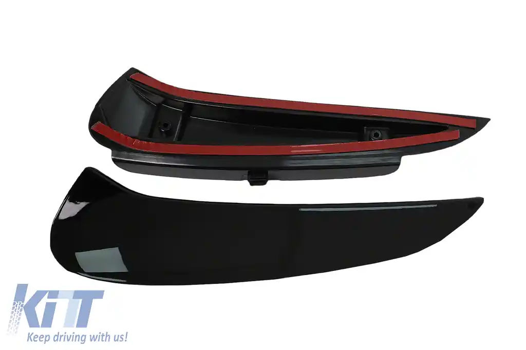 Ornamente bara spate flapsuri compatibil cu Mercedes C Class W206 Sport Line (2021-Up) Negru Lucios-image-6091351