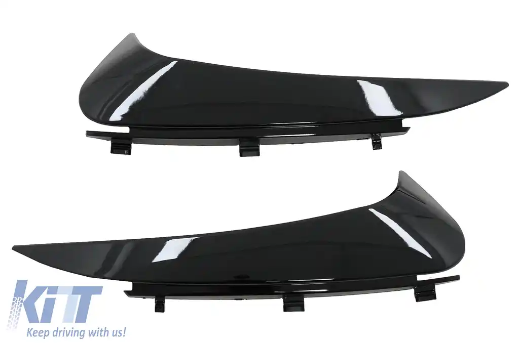 Ornamente Bara Spate Flapsuri compatibil cu Mercedes C Class C205 A205 (2015-2019) Negru Lucios-image-6091239
