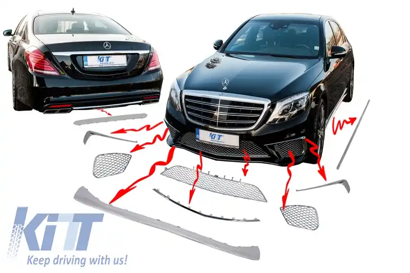 Ornamente cromate compatibil cu Mercedes S-Class W222 (2013-up) S65 Design