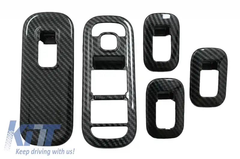 Ornamente interior Butoane Geamuri compatibil cu Mercedes A-Class W177 V177 (2018-Up) Carbon LHD