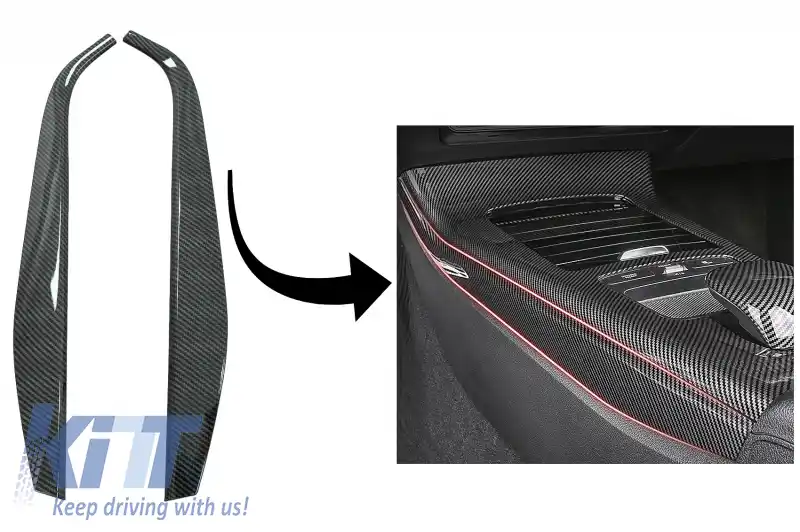 Ornamente interior Laterale Consola compatibil cu Mercedes A-Class W177 V177 (2018-Up) Carbon