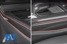 Ornamente interior Laterale Consola compatibil cu Mercedes A-Class W177 V177 (2018-Up) Carbon-image-6063127
