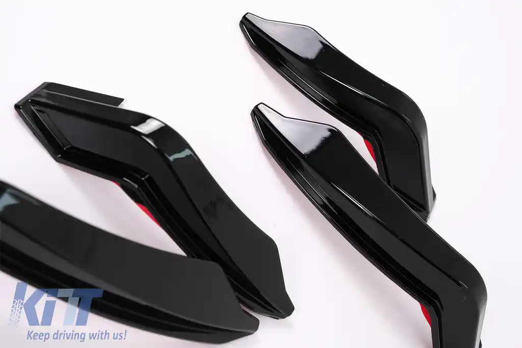 Ornamente Negru Lucios compatibil cu Audi A5 F5 (2017-2019) pentru Bara Fata Quattro RS5 Design-image-6101549