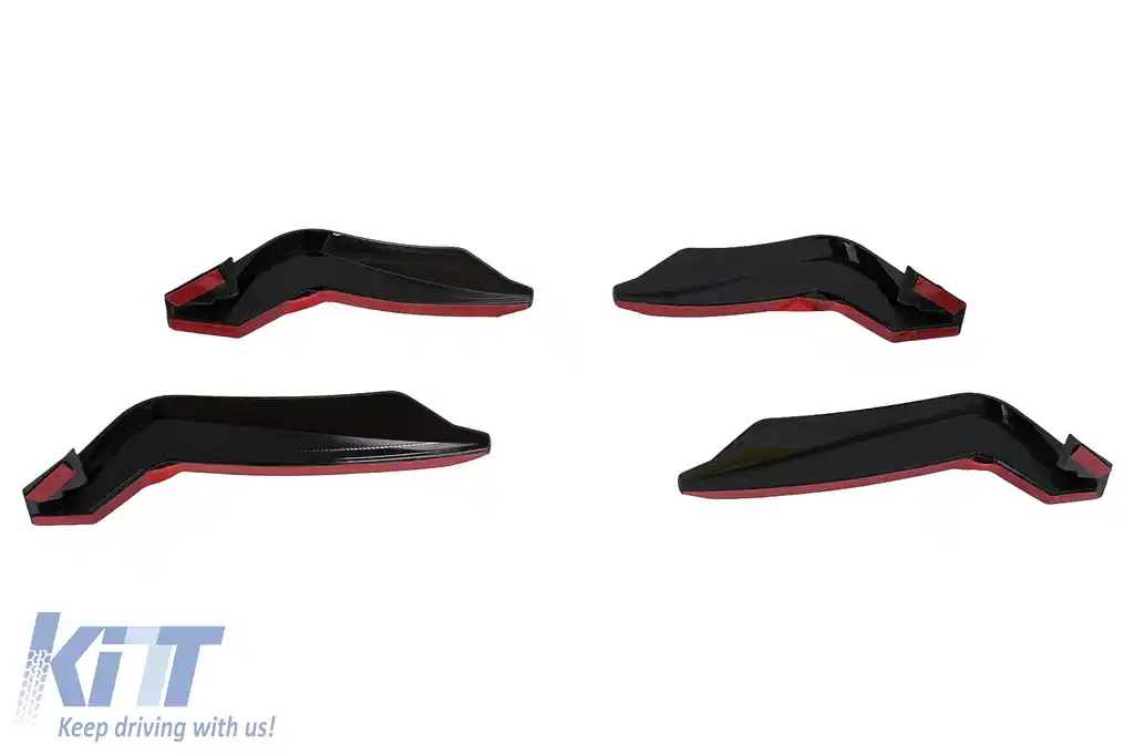 Ornamente Negru Lucios compatibil cu Audi A5 F5 (2017-2019) pentru Bara Fata Quattro RS5 Design-image-6101550