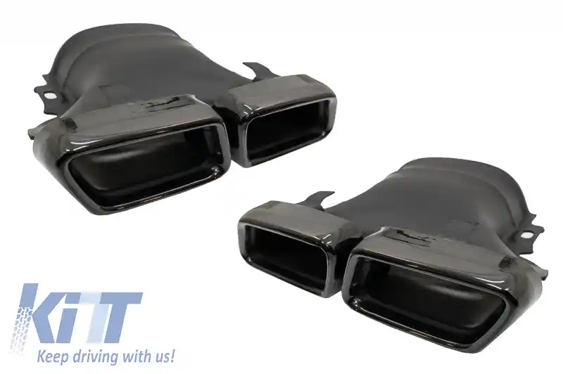 Ornamente tobe compatibil cu E-Class W213 (2016-up) E63 Design GLC SUV X253 GLC Coupe C253 (2015-2017) Negru