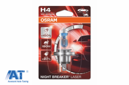 OSRAM Night Breaker Laser H4 64193NL-01BF 12V 60/55W 1 Bec Blister Auto Halogen +150%-image-6067552