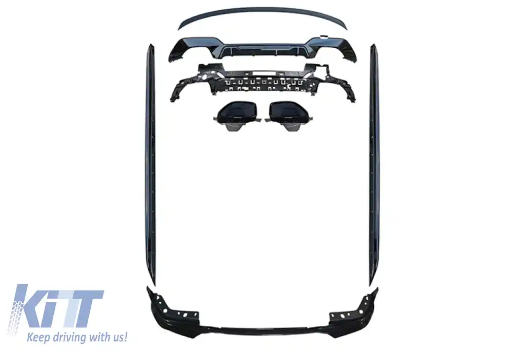 Pachet Aero tip 340 potrivit pentru BMW Seria 3 G20 2019-2022, pentru modelul cu pachet M tech, lac negru