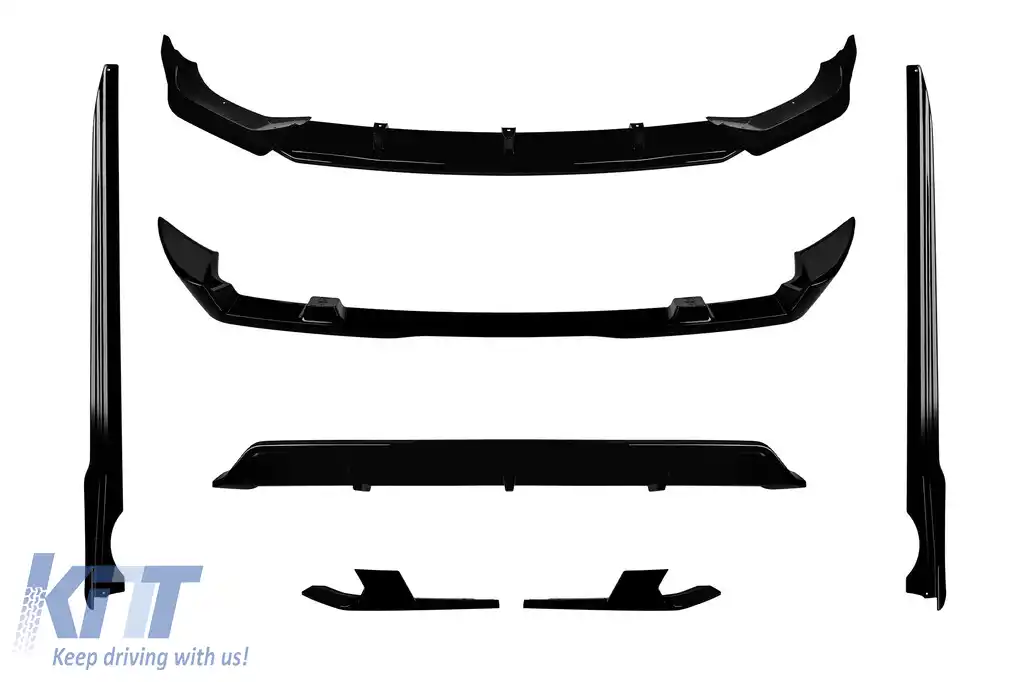 Pachet Aero tip Black Knight potrivit pentru BMW X7 G07 2019-2022 pentru modelul echipat cu bare M tech, lac negru