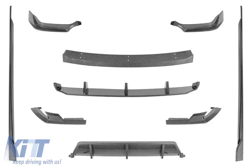 Pachet Aero tip Black Knight potrivit pentru BMW X6 G06 2020-2022 pentru bare M, culoare carbon