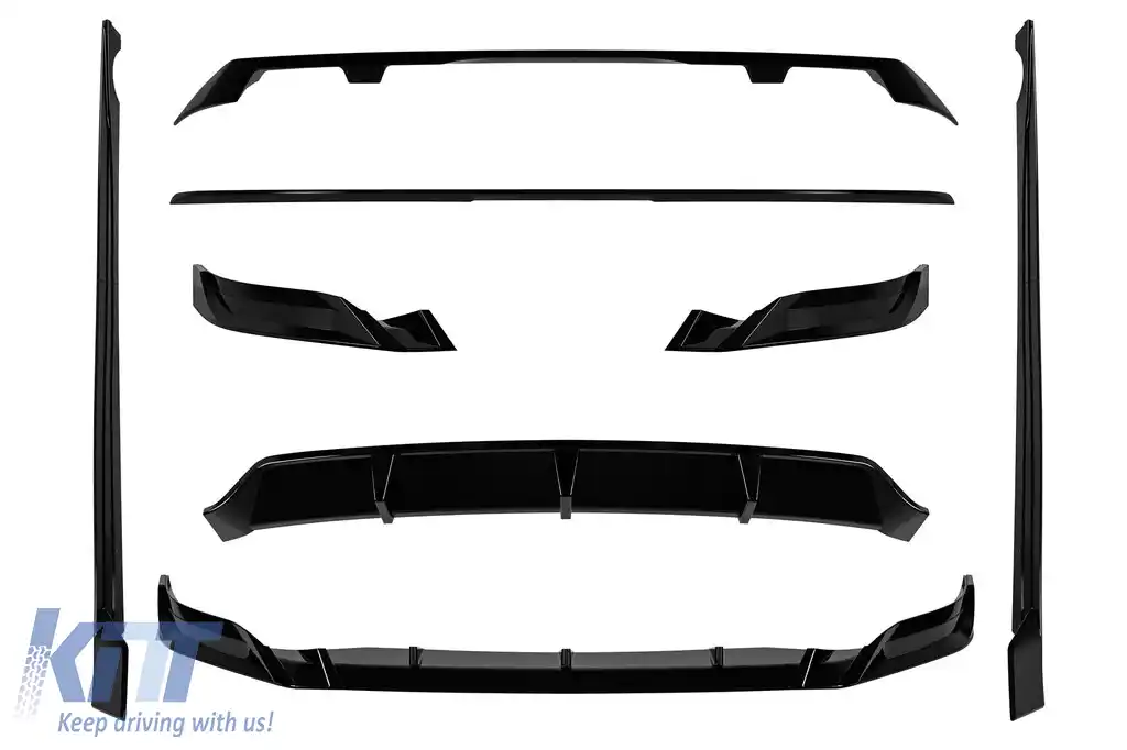 Pachet Aero tip Black Knight potrivit pentru BMW X7 G07 după 2023 pentru bare M, culoare carbon