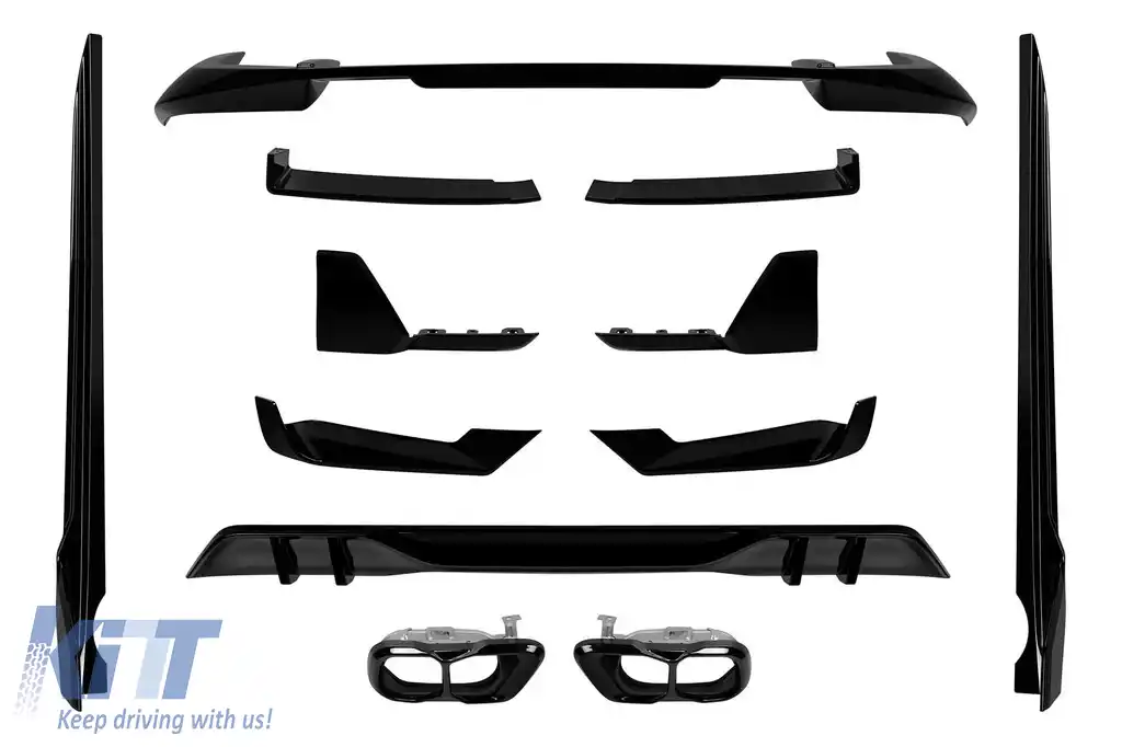 Pachet Aero tip M Performance Design Design potrivit pentru BMW X5 G05 după 2023 pentru barele M-technik, lac negru