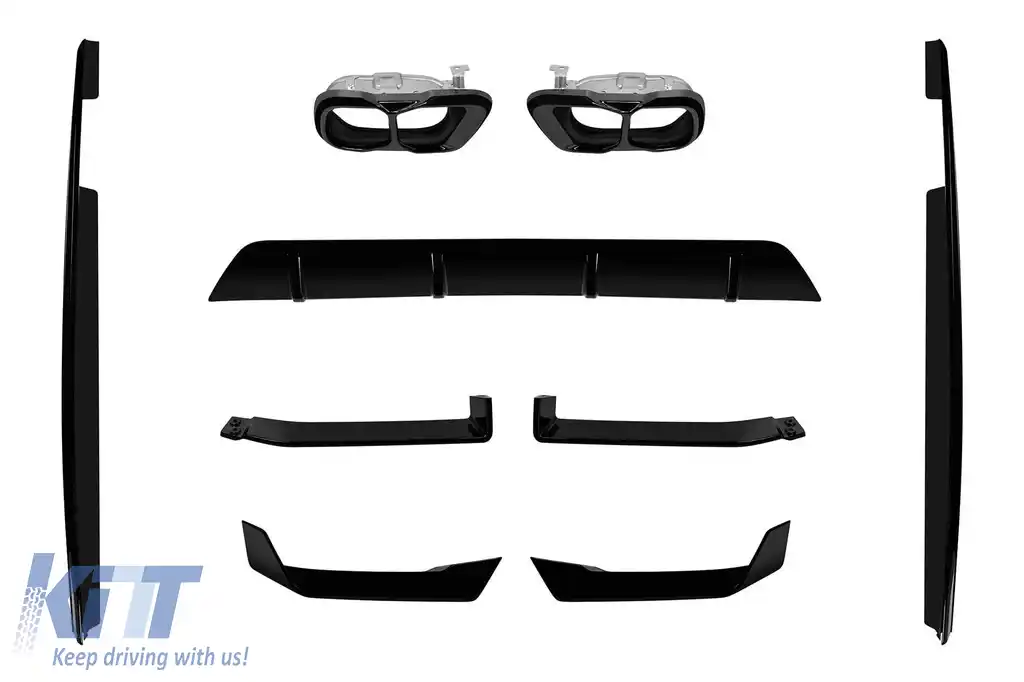 Pachet Aero tip M Performance Design Design potrivit pentru BMW X6 G06 după 2023 pentru barele M-technik, lac negru