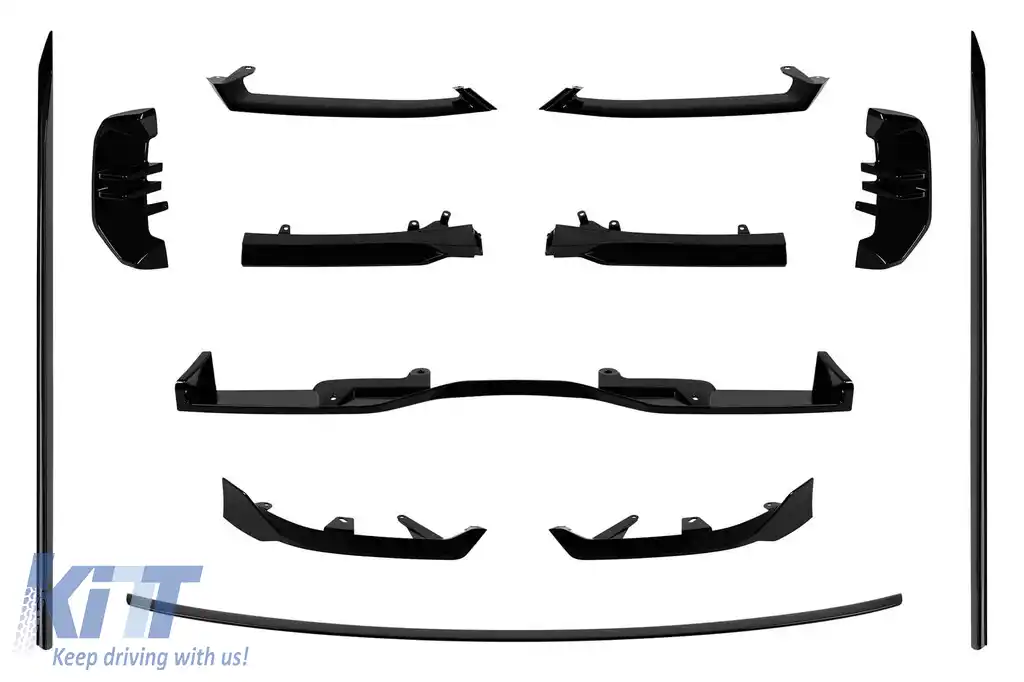 Pachet Aero tip M Performance Design Design potrivit pentru BMW Seria 5 G60 sedan după 2023, lac negru