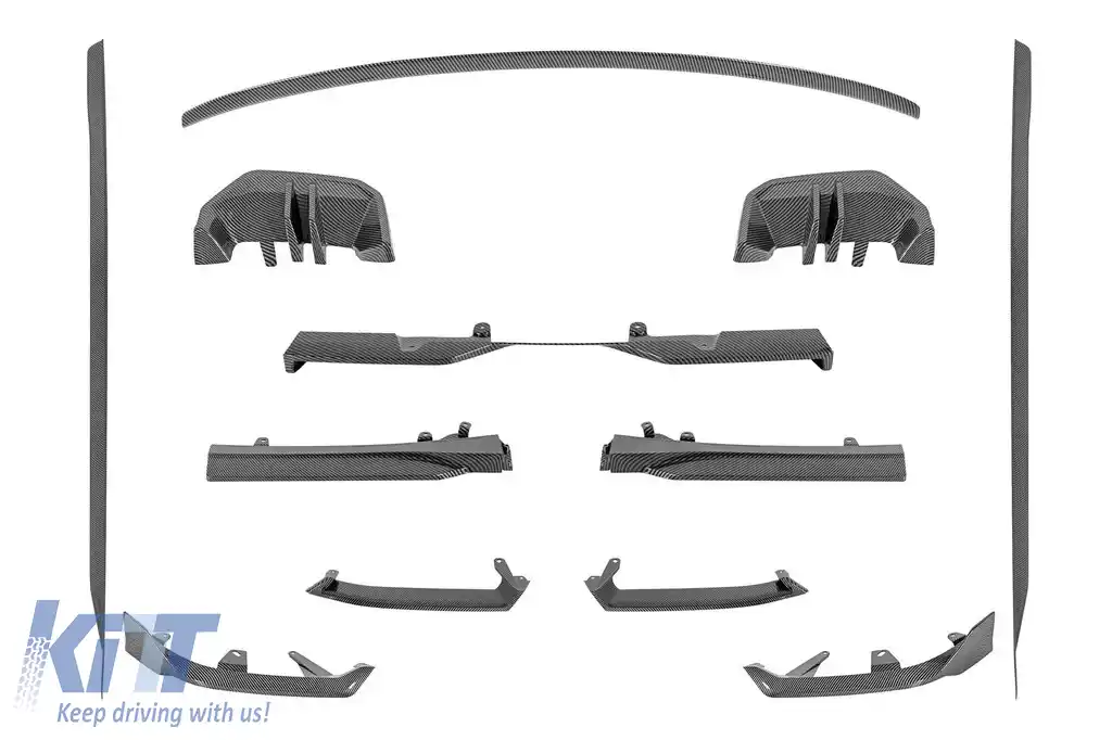 Pachet Aero tip Performance potrivit pentru pachetul M de pe BMW Seria 5 G60 sedan după 2023, culoare carbon