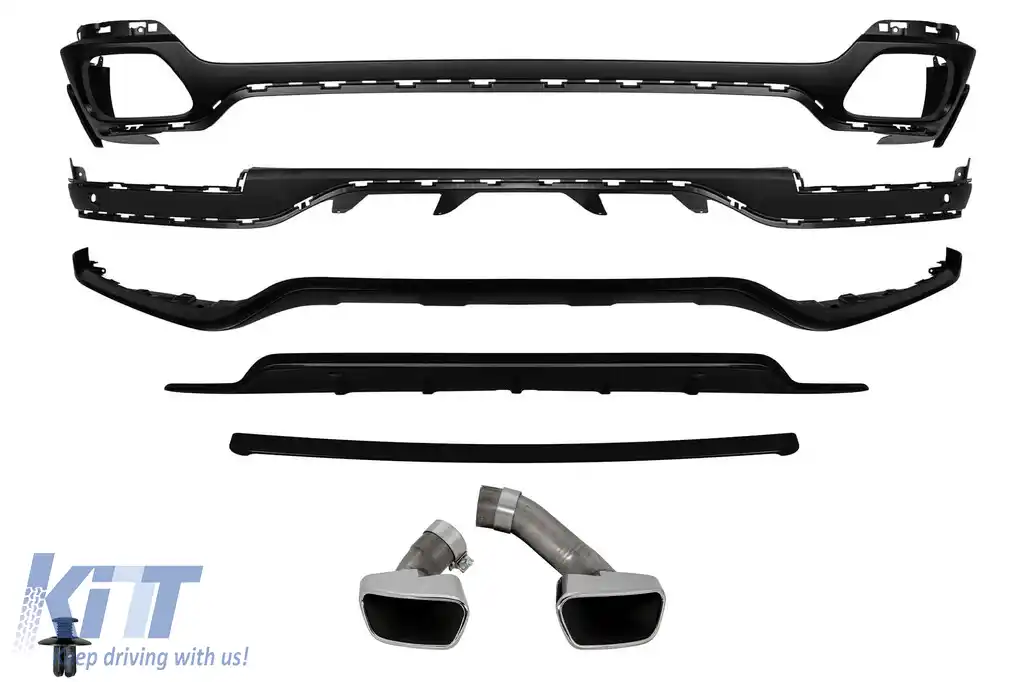 Pachet aerodinamic cu capete cromate potrivit pentru BMW X5 F15 2014-2018 cu bare standard