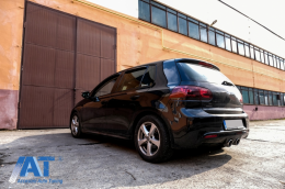 Pachet Complet Exterior compatibil cu VW Golf VI 6 MK6 (2008-2013) R20 Look cu Praguri Laterale-image-6084193