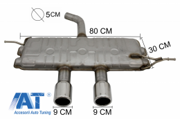 Pachet Complet Exterior compatibil cu VW Golf VI 6 MK6 (2008-2013) R20 Look cu Praguri Laterale si Sistem de evacuare-image-6052196