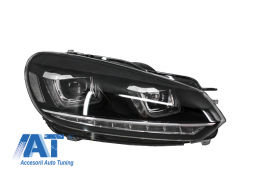 Pachet Complet Exterior compatibil cu VW Golf VI 6 MK6 (2008-2013) R20 Look cu Faruri LED si Stopuri Full LED Semnal Secvential Dinamic-image-6052261