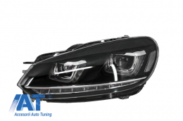 Pachet Complet Exterior compatibil cu VW Golf VI 6 MK6 (2008-2013) R20 Look cu Faruri LED si Stopuri Full LED Semnal Secvential Dinamic-image-6052262