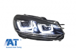 Pachet Complet Exterior compatibil cu VW Golf VI 6 MK6 (2008-2013) R20 Look cu Faruri LED si Stopuri Full LED Semnal Secvential Dinamic-image-6052264