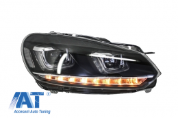 Pachet Complet Exterior compatibil cu VW Golf VI 6 MK6 (2008-2013) R20 Look cu Faruri LED si Stopuri Full LED Semnal Secvential Dinamic-image-6052267